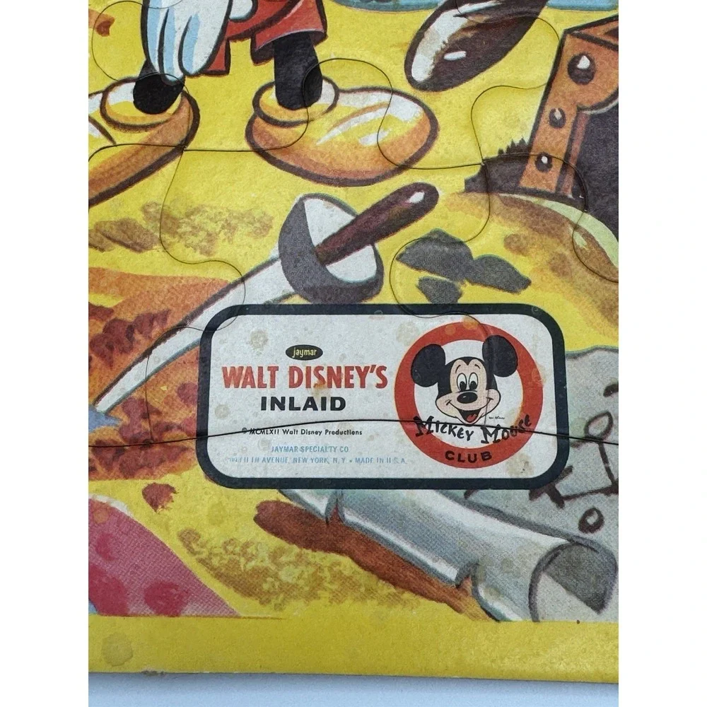 2 Vintage 1962 Jaymar Walt Disney Inlaid Jigsaw Puzzle‎ Snow White & Pirates